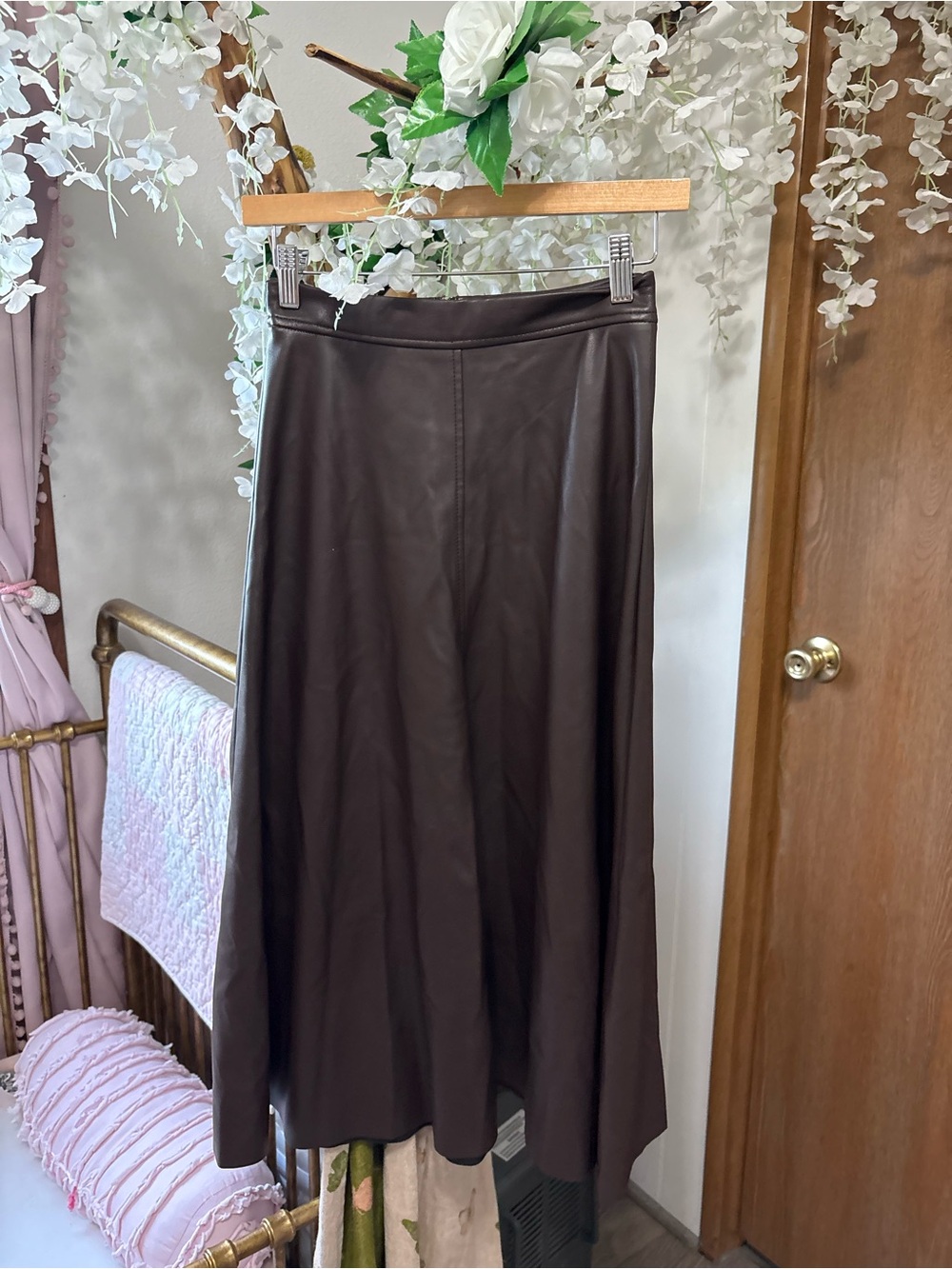 Banana Republic Brown  Leather Maxi Skirt - Picture 2 of 7